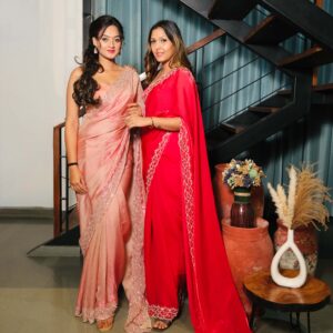 Anamika Saree (Pastel Pink)