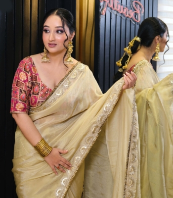 Golden Tissue Saree